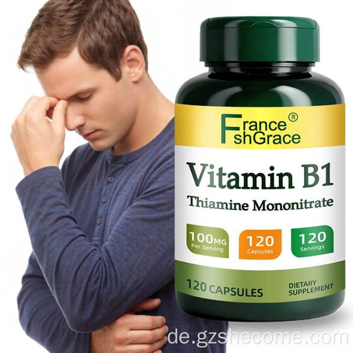 Shecome Vitamin B1 Kapseln Energiestoffwechsel